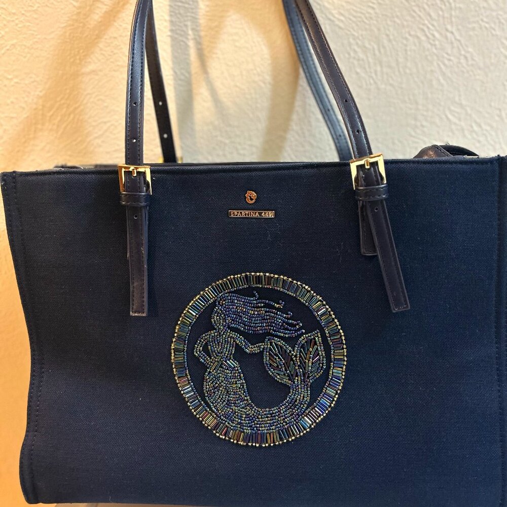 Spartina 449 Blue Beaded Mermaid Bag